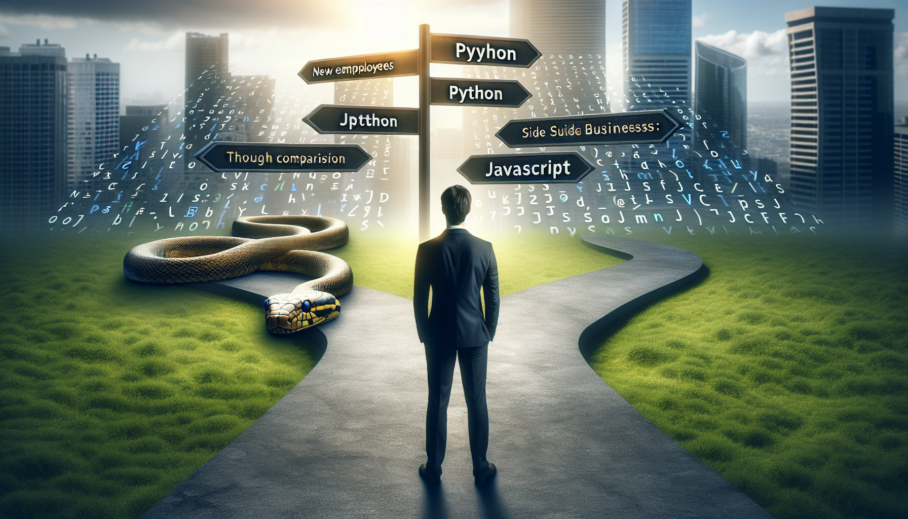 T-Lab記事のイメージ画像: python vs javascript